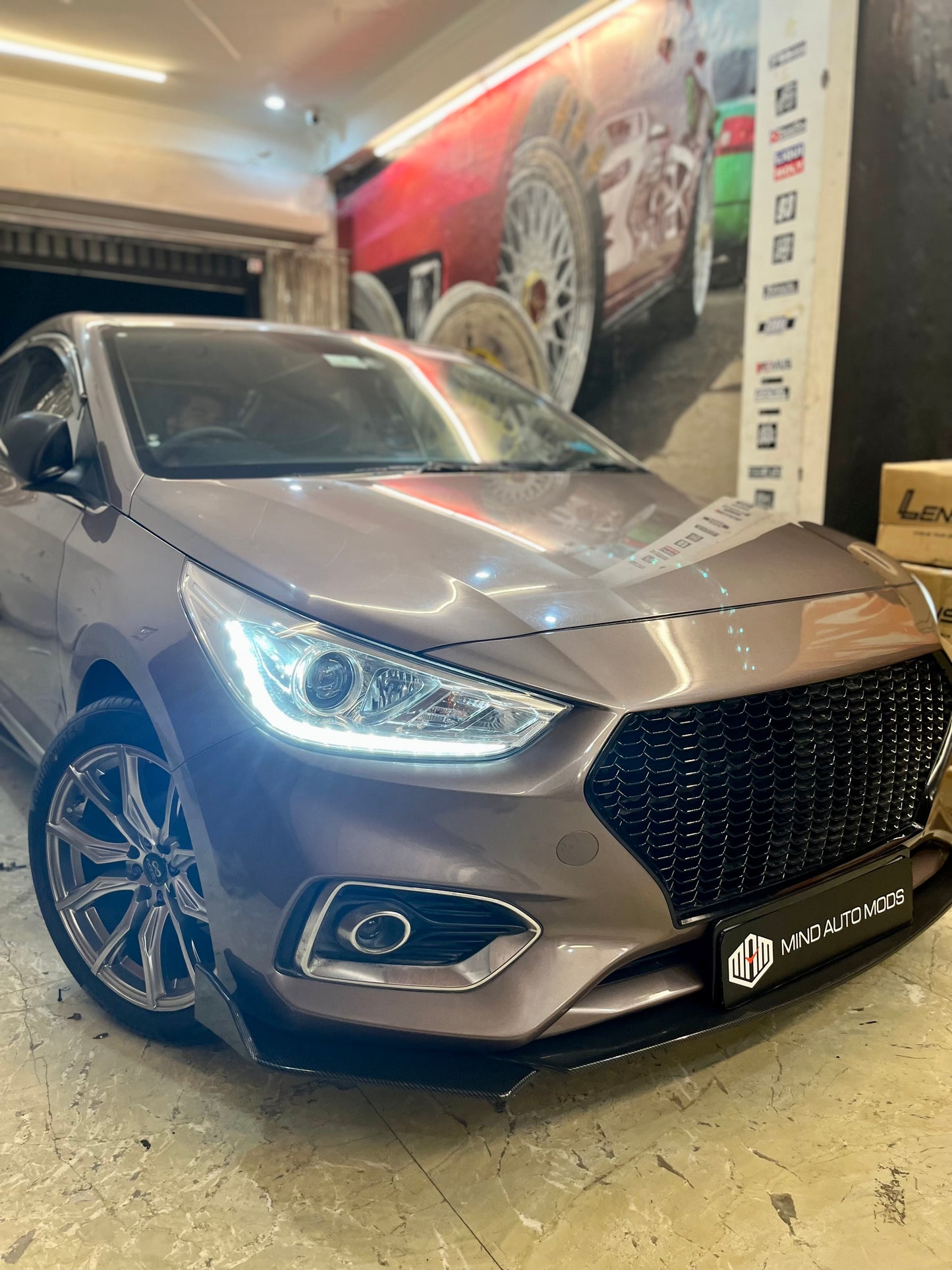 Hyundai VERNA (2017-2020) Aftermarket RS ABS Black Grill