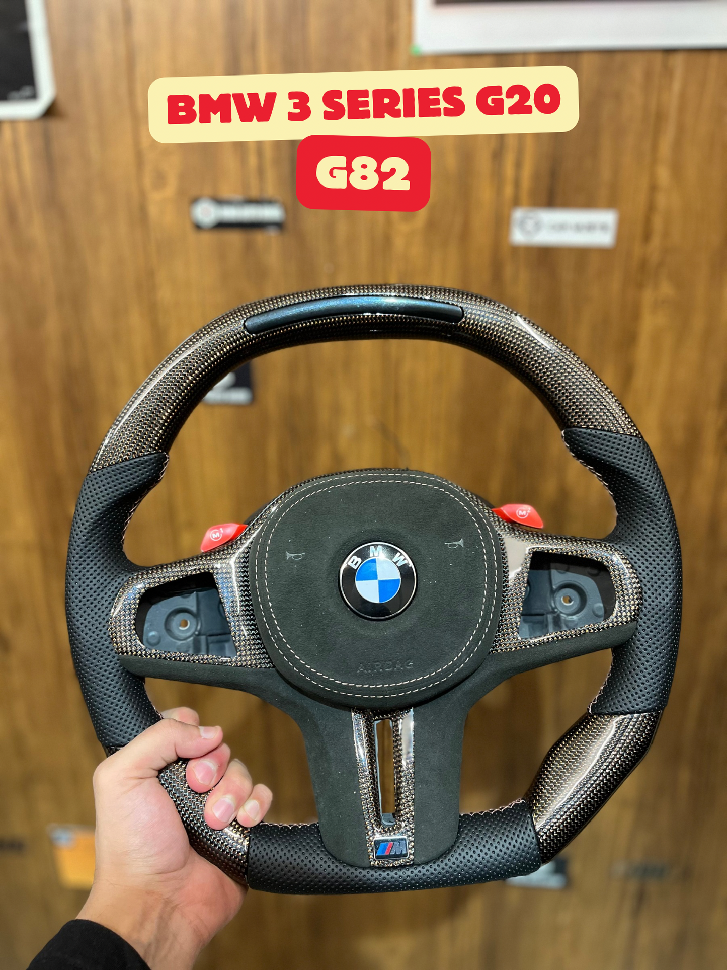 BMW 3 Series G20 Aftermarket (Original Golden Carbon Fiber Steering Wheel)