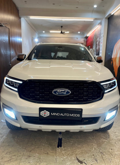 FORD ENDEAVOUR Aftermarket Tri Lens Full DRL Head Lamp