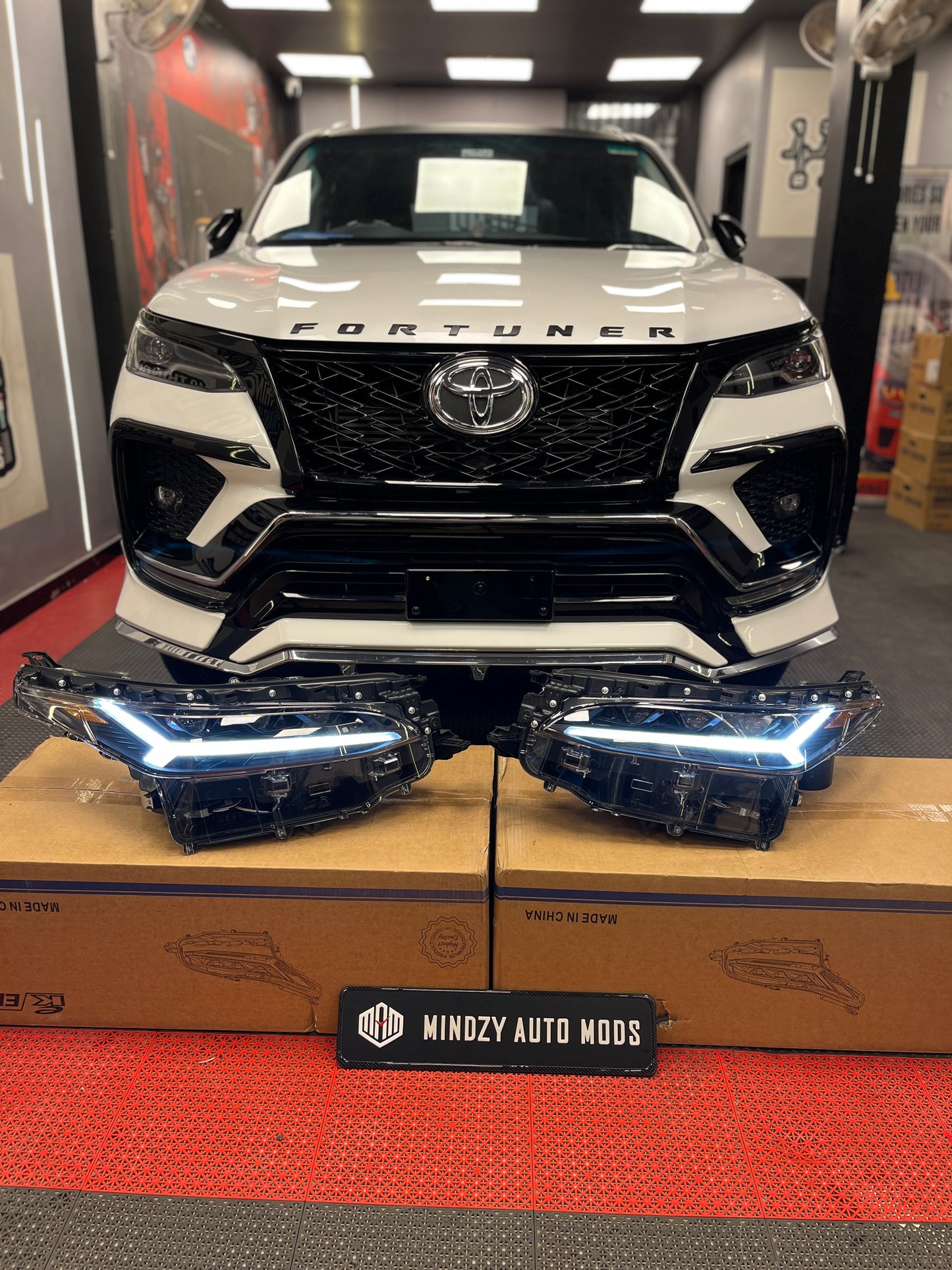 Toyota Fortuner 2021+ Lambo Inspired LED Projector Head Light | Triple Projector Head Light
