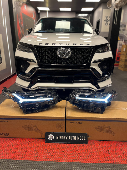 Toyota Fortuner 2021+ Lambo Inspired LED Projector Head Light | Triple Projector Head Light