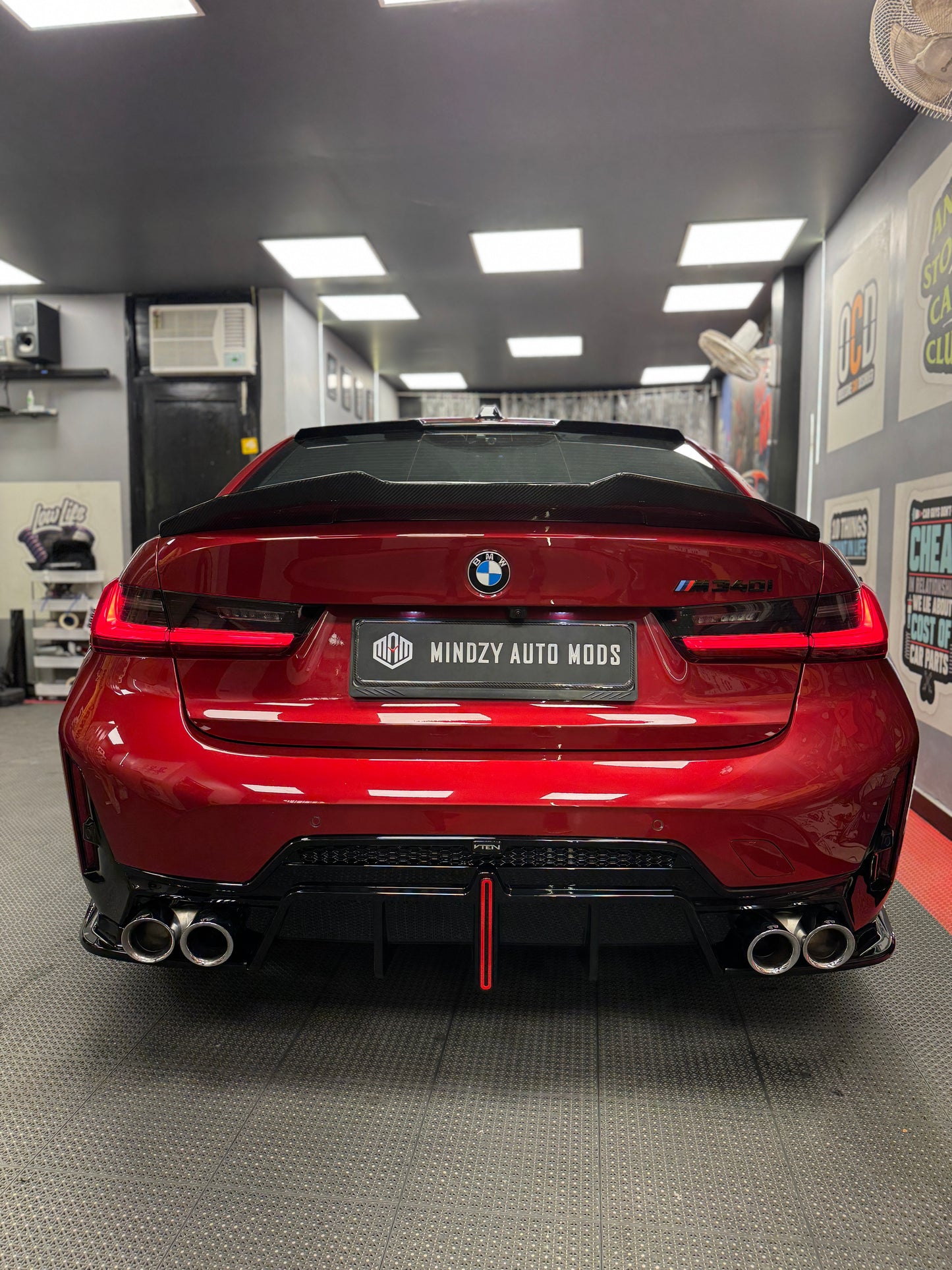 BMW 3 Series G20/G28 LCI (V TEN) V1 Rear Diffuser With F1 Light | BMW M340i & 330Li