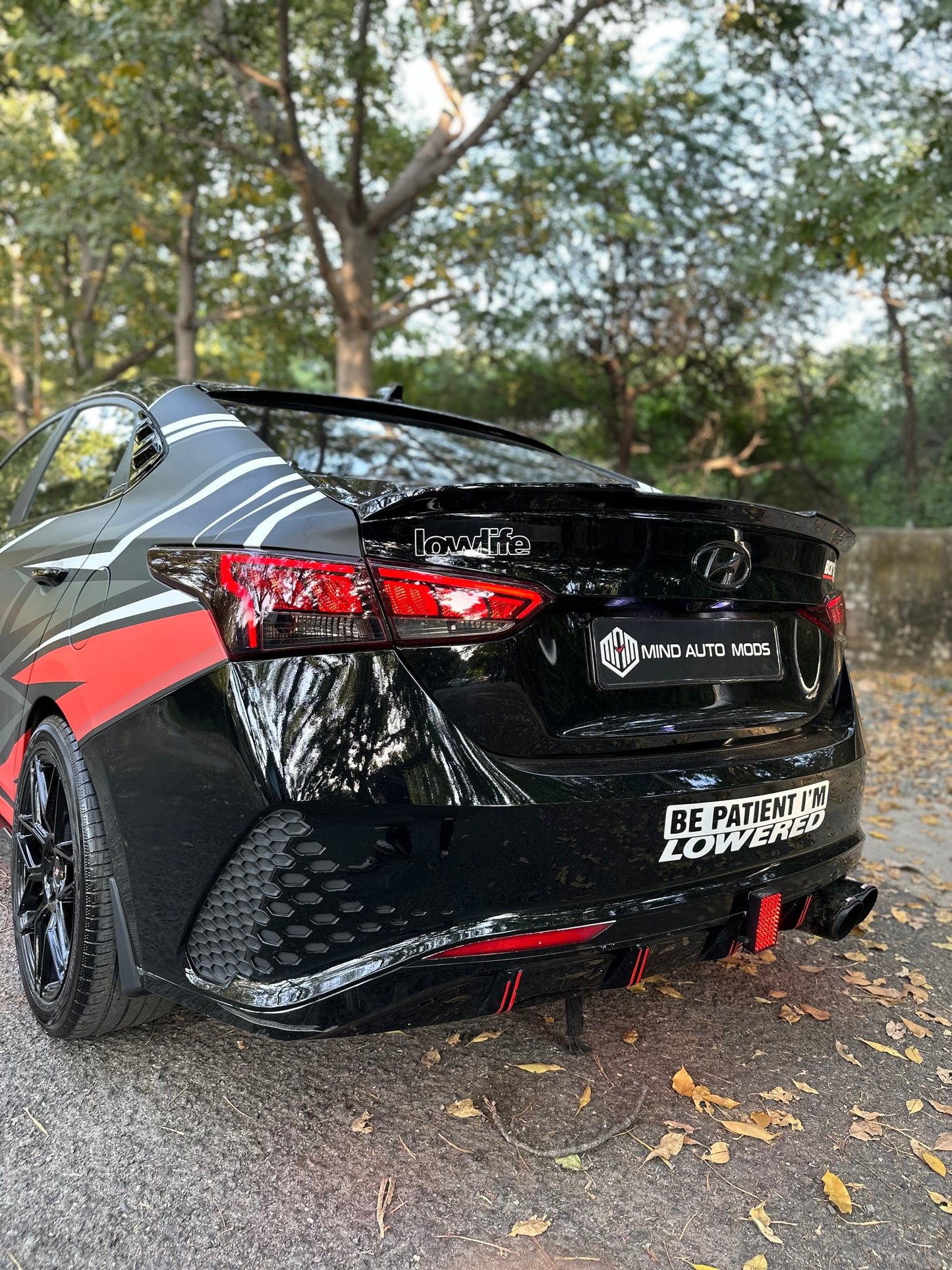 Hyundai VERNA (2018-22) Aftermarket Black Lip Spoiler