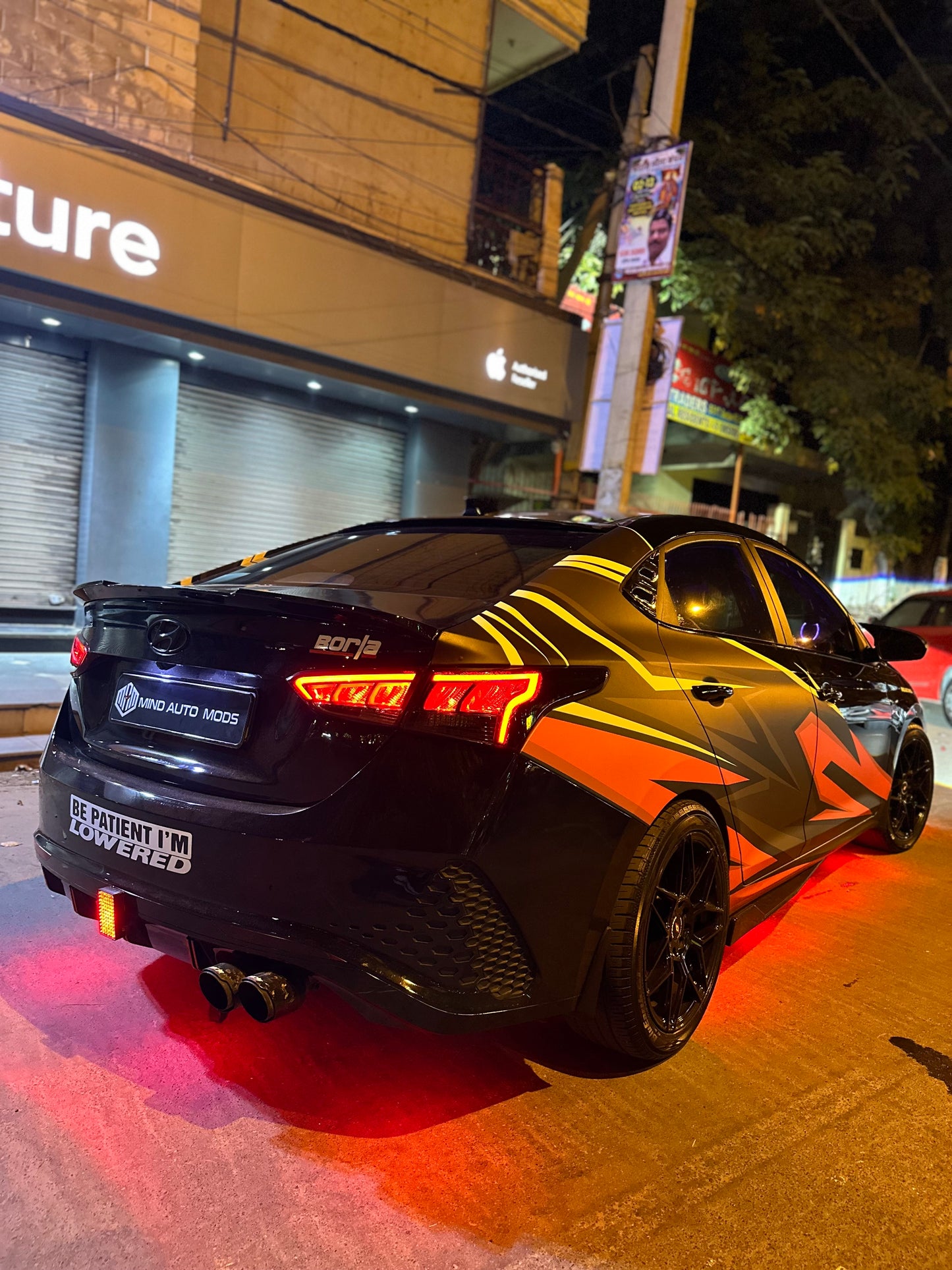 Hyundai VERNA (2018-22) Aftermarket Black Lip Spoiler