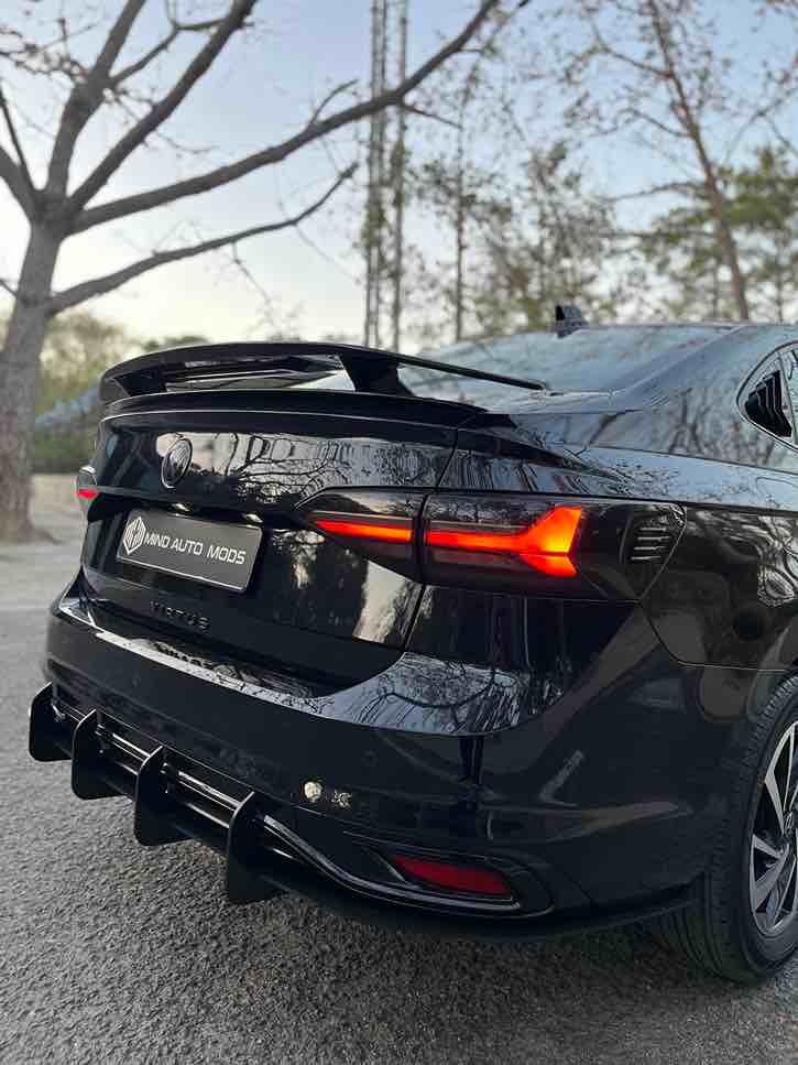 VW VIRTUS Aftermarket Rear 4 FIN Diffuser With Canards