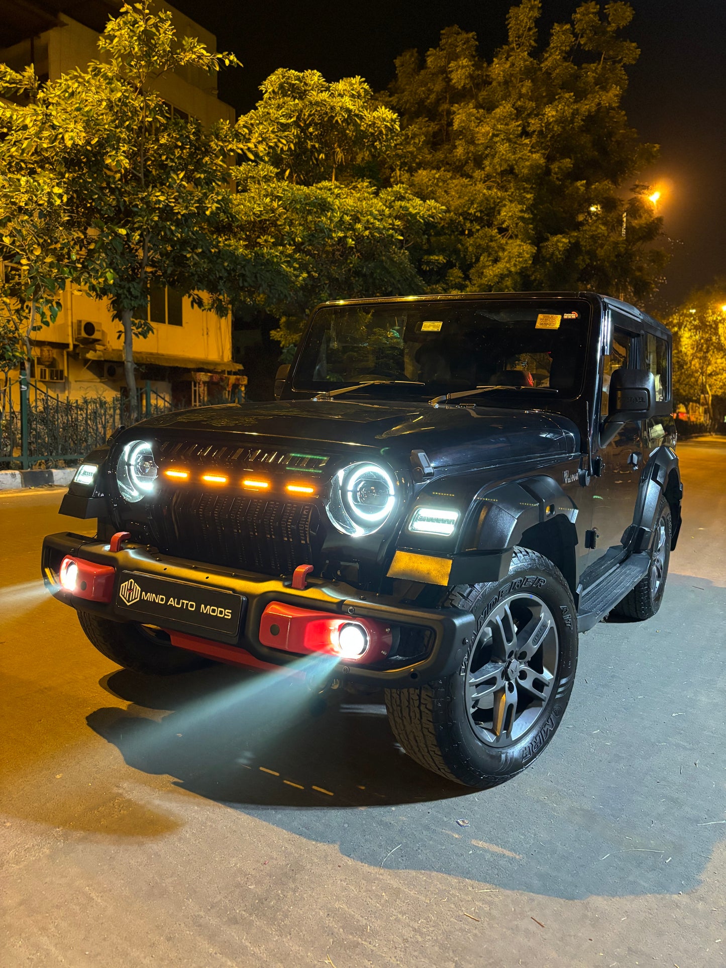 MAHINDRA THAR Aftermarket Wrangler Style Metal Bumper