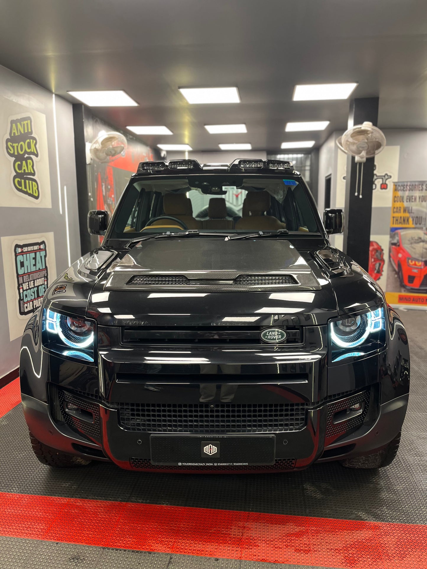 DEFENDER Aftermarket Original Carbon Fiber Bonnet/Hood Scoop
