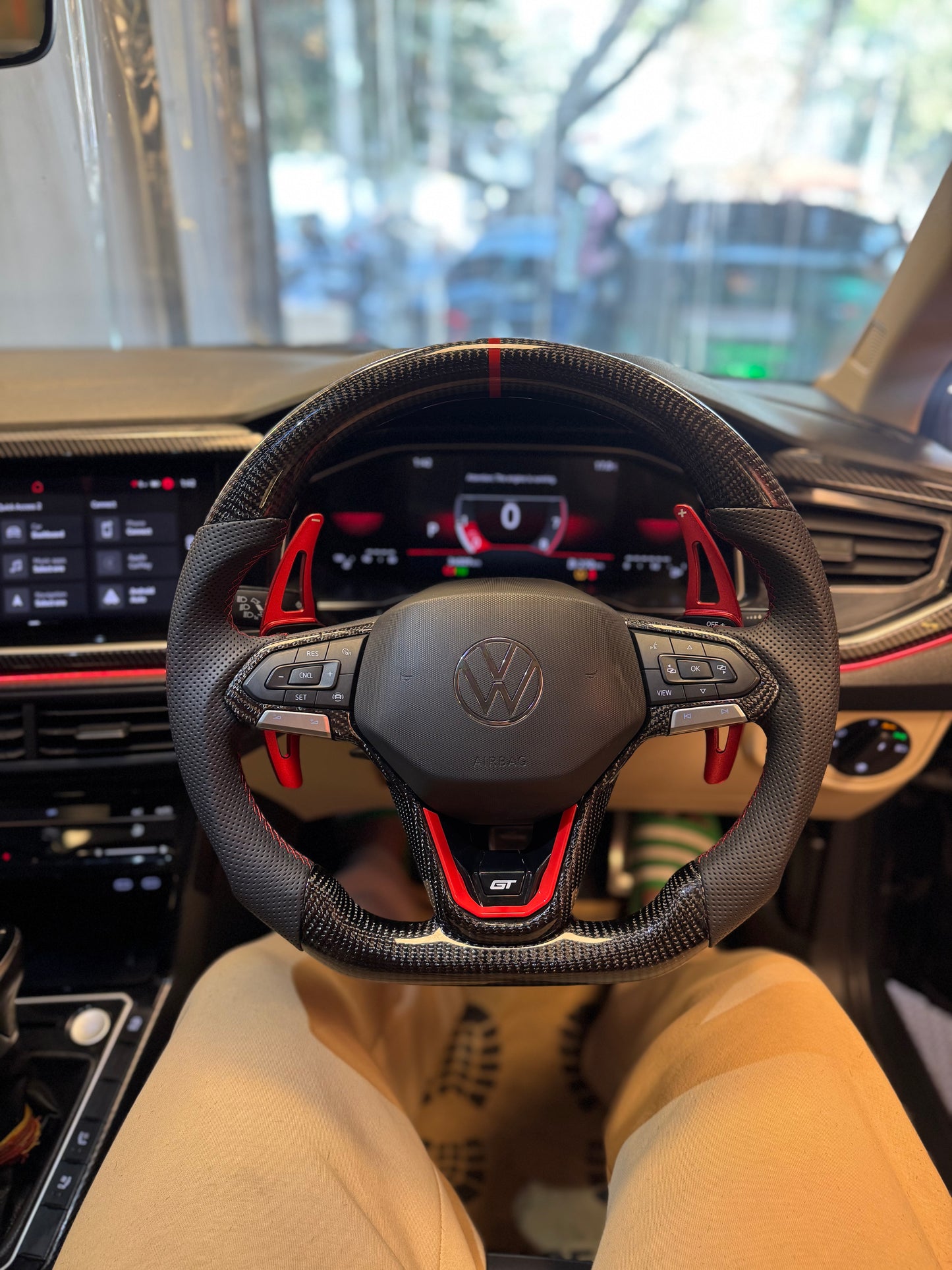 VW VIRTUS/TAIGUN/GOLF Aftermarket (Original Carbon Fiber Steering Wheel)