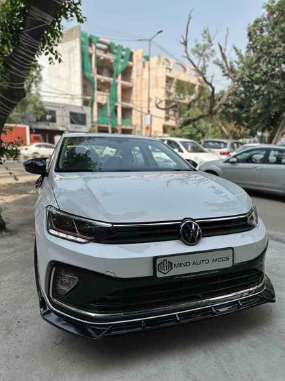 Volkswagen Virtus Front Lip/Splitter V2 Design ABS Quality