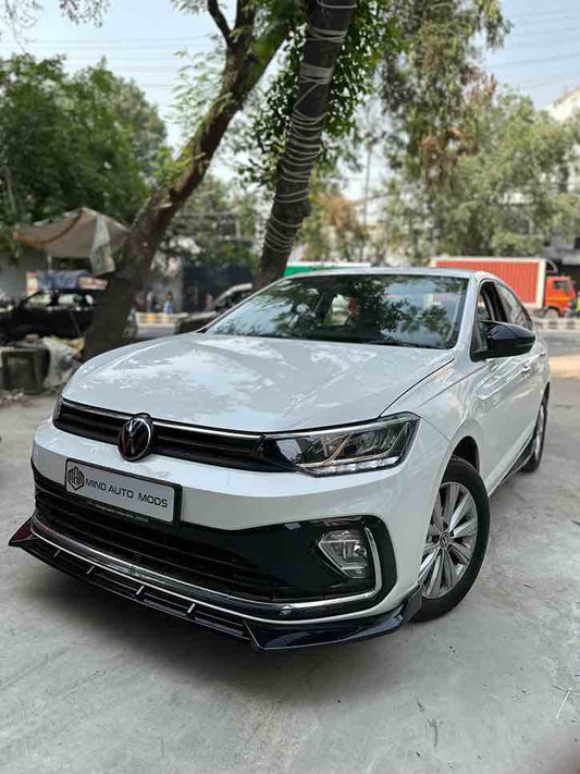Volkswagen Virtus Front Lip/Splitter V2 Design ABS Quality