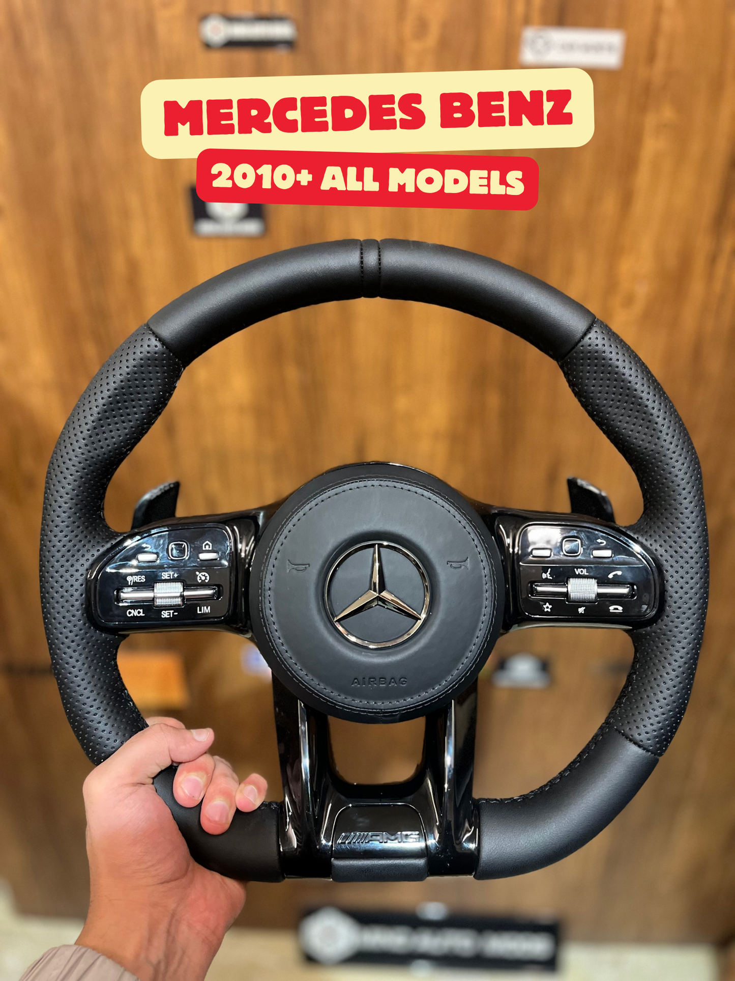 MERCEDES BENZ Aftermarket AMG Leather Imported Steering Wheel