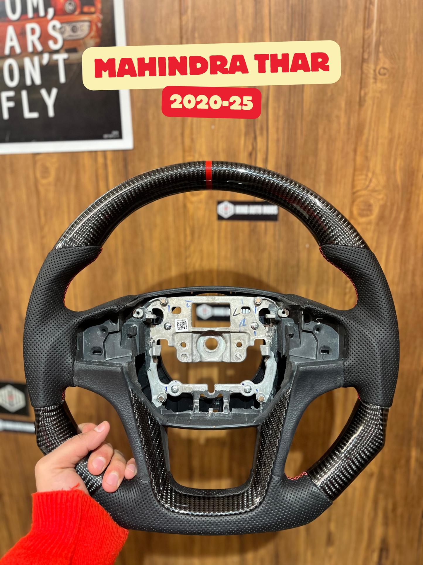 MAHINDRA THAR (2020-25) Aftermarket Original Carbon Fiber Steering Wheel